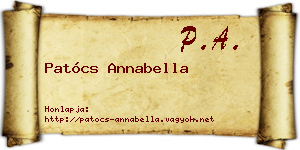 Patócs Annabella névjegykártya